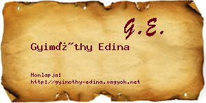 Gyimóthy Edina névjegykártya