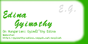 edina gyimothy business card